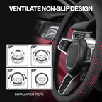 Gripex UltraGrip Breathable Leather Steering Wheel Cover | Anti-Slip, Universal Fit